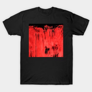 Simple abstract black-red textured watercolor, trendy earthy tones, colors. Hand-painted texture, splashes, drops of paint, smears. Best for backgrounds, wallpapers, covers and packaging, wrapping. T-Shirt